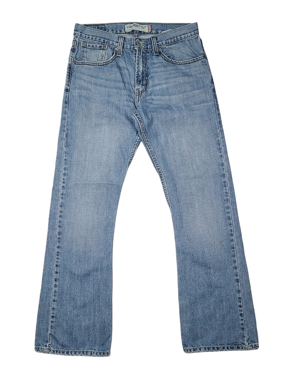Vintage Levis Jeans Mens Blue Denim 527 Low Boot Cut Light Wash Flare 31x32 Y2K